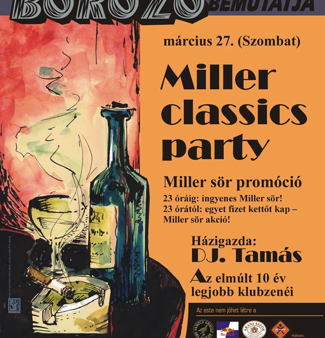 Miller classics party plakát